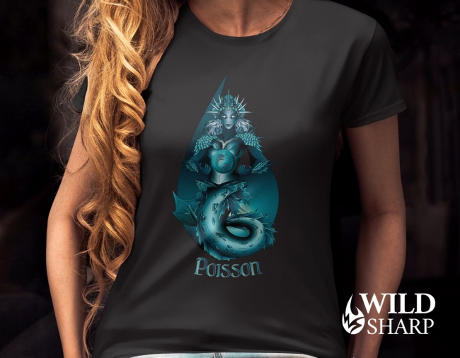 T-shirt femme poisson