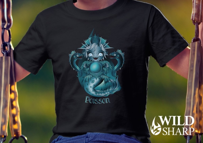 T-shirt enfant poisson