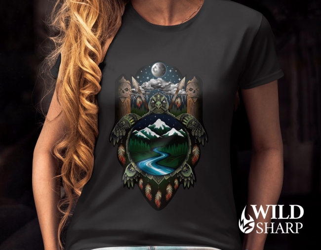 T-shirt femme tortue