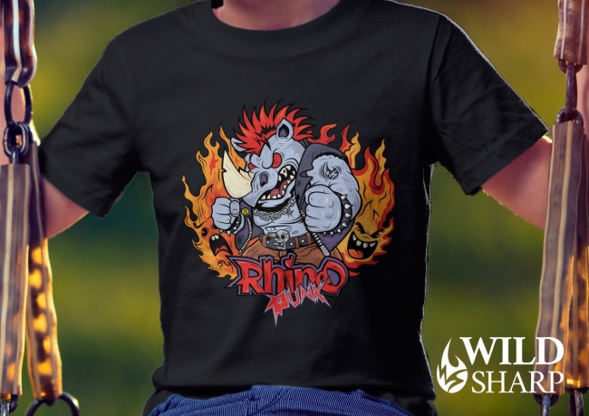 T-shirt enfant rhino punk