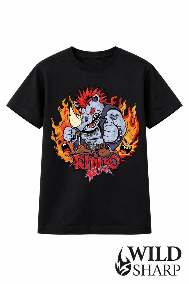 T-shirt enfant rhino punk