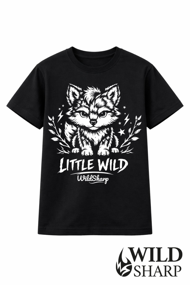 t-shirt enfant little wild loup