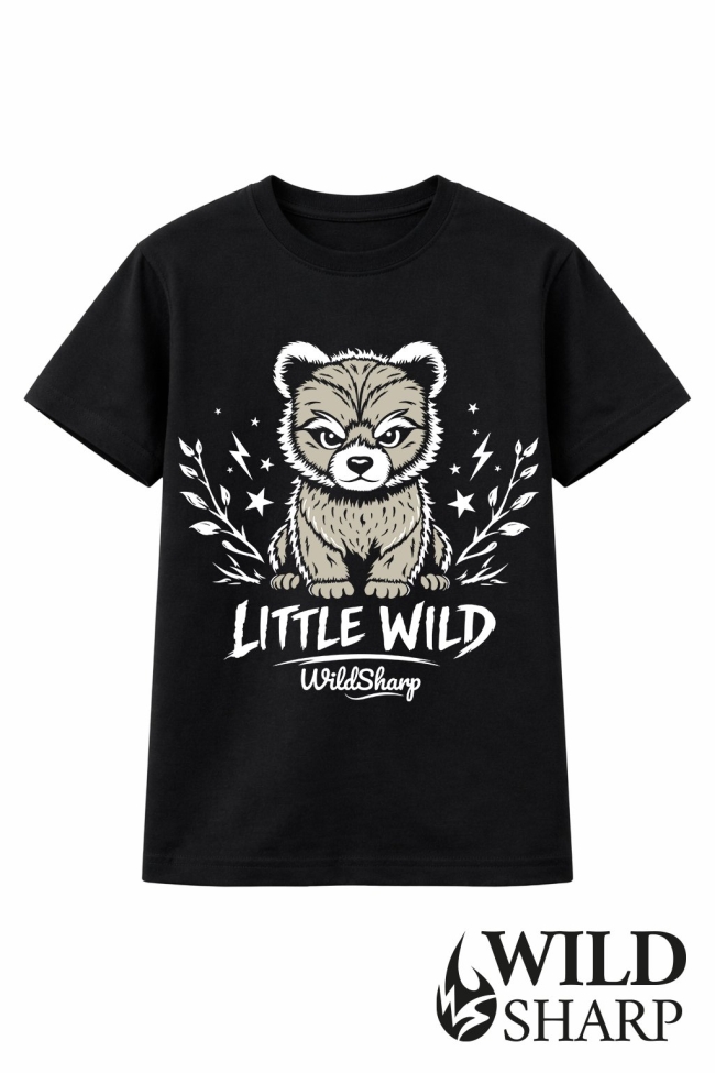 T-shirt enfant little wild ours
